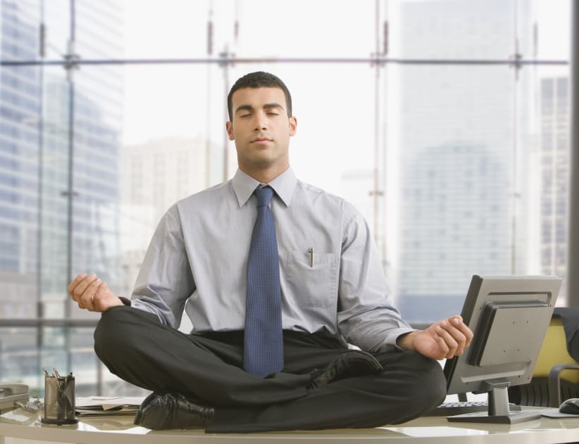 Meditating-Businessman