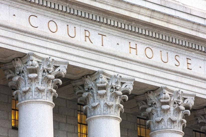 Courthouse facade.