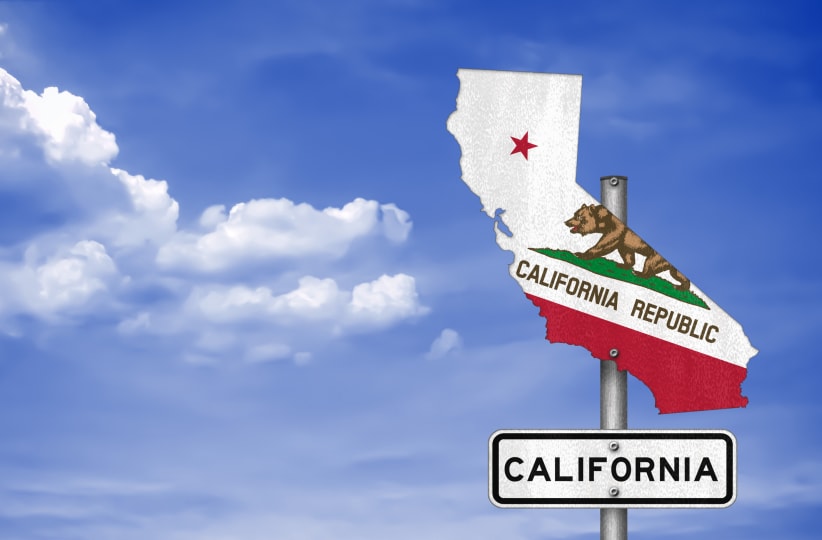 California state - road sign map