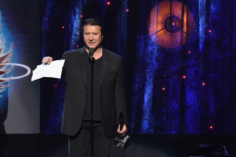 Steve Perry of Journey at the Rock and Roll Hall of Fame Induction Ceremony in 2017