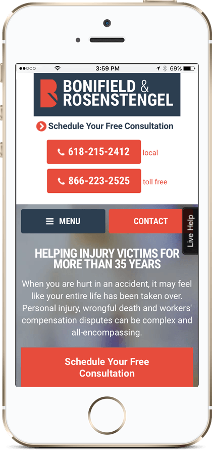 Mobile-friendly attorney websites