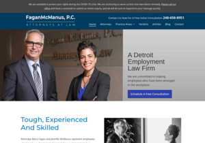 Fagan McManus, P.C. website thumbnail