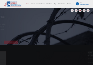 Law Office of John Freeman website thumbnail