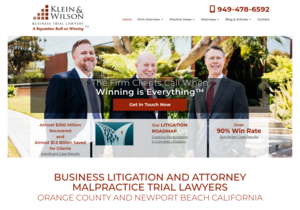 Klein & Wilson website thumbnail